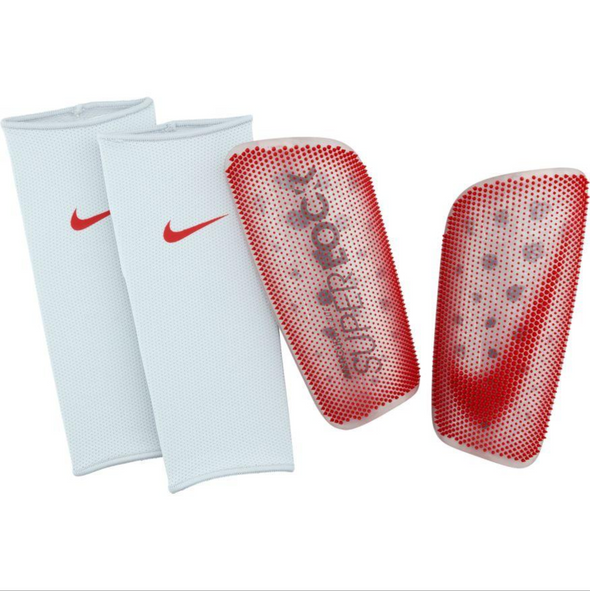 Nike Mercurial Lite SUPERLOCK Shinguards (PURE PLATINUM/BLACK/CRIMSON)