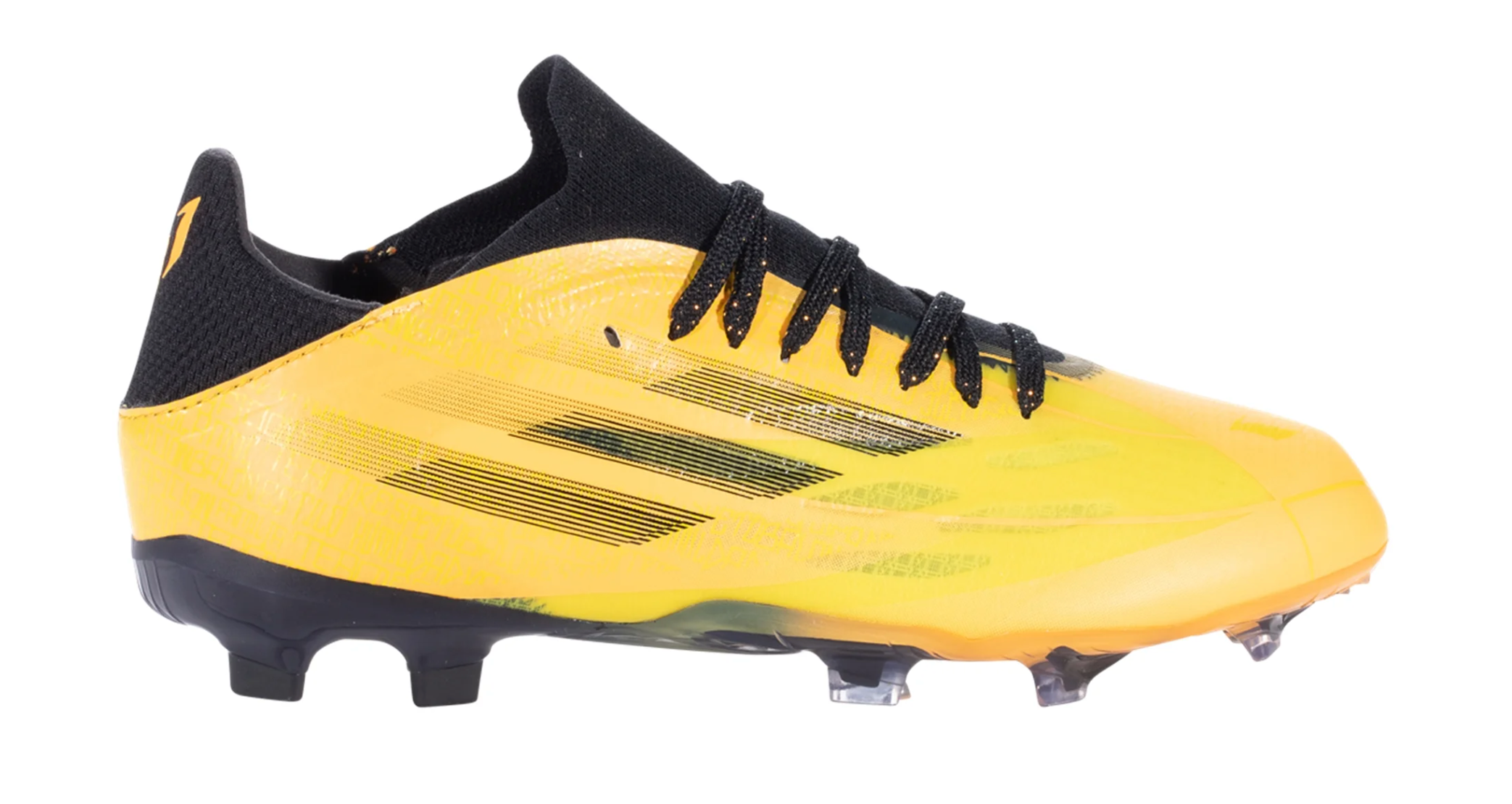 adidas X Speedflow Messi.1 FG Junior Firm Ground Soccer Cleat Solar Gold Core Black Bright Yellow GW7418 Soccer Zone USA