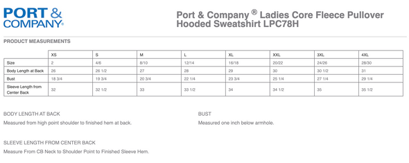 Wolfpack Cheerleading FAN Port & Company Ladies Hoodie Dark Grey