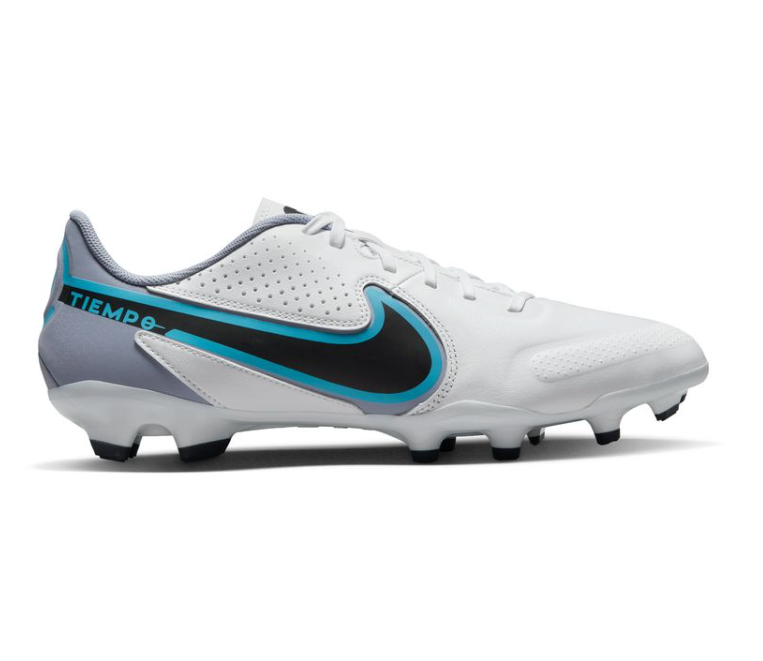 Nike Tiempo Legend 9 Academy FG MG Soccer Cleat White Black Blue