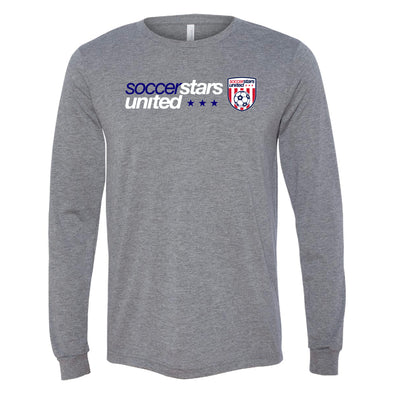 Soccer Stars United Miami Supporters Long Sleeve Triblend T-Shirt in Grey - Youth/Adult