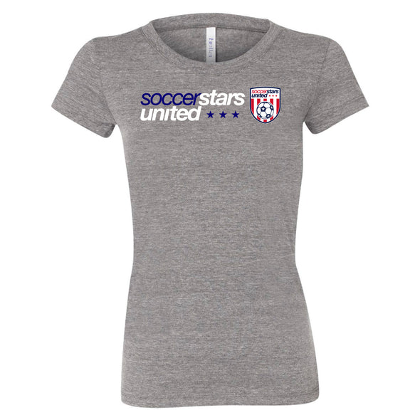 Soccer Stars United Miami Supporters Short Sleeve Triblend Grey T-Shirt - Youth/Men's/Women's