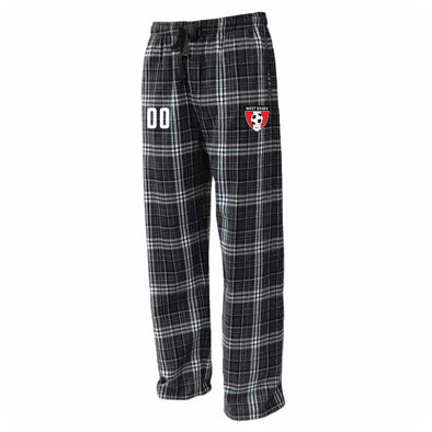 West Essex United Flannel Plaid Pajama Pant Black/White