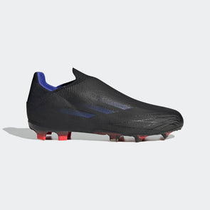 adidas X Speedflow+ JUNIOR Firm Ground Soccer Shoe - Core Black/Sonic Ink/Solar Yellow