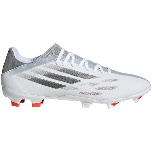 adidas X Speedflow .3 Firm Ground Soccer Cleats - CloudWhite/IronMetallic/SolarRed