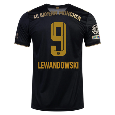 adidas Robert Lewandowski 2021-22 Bayern Munich Replica Away CHAMPIONS LEAGUE Jersey - YOUTH