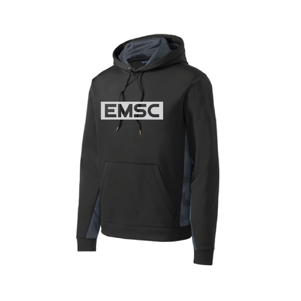 EMSC Long Island Premier Sport-Tek Fleece Colorblock Hoodie Black/Grey