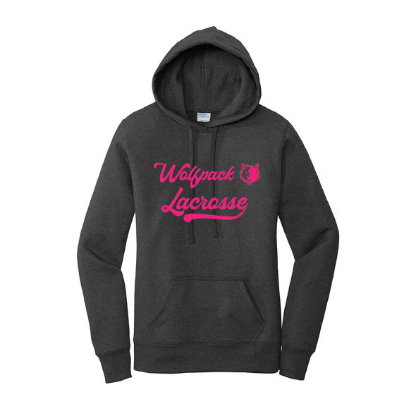 Wolfpack Lacrosse AUTHENTICS Port & Company Ladies Hoodie Dark Grey