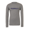 Pflugerville FC FAN (Club Name) Bella + Canvas Long Sleeve Triblend T-Shirt Grey