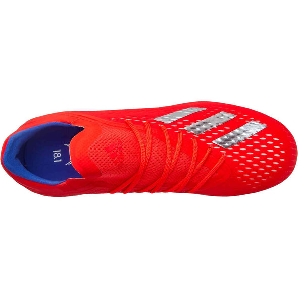 Adidas Youth X 18.1 Firm Ground Soccer Cleat - Red/Blue