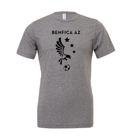 Benfica AZ (Logo) Bella + Canvas Short Sleeve Triblend T-Shirt Grey