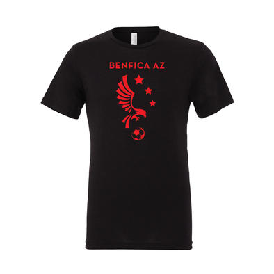 Benfica AZ Seniors (Logo) Bella + Canvas Short Sleeve Triblend T-Shirt Solid Black