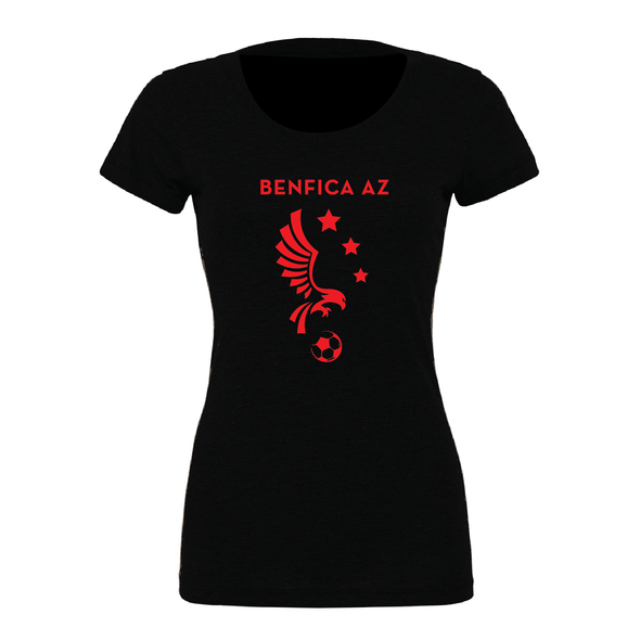 Benfica AZ Seniors (Logo) Bella + Canvas Short Sleeve Triblend T-Shirt Solid Black
