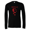 Benfica AZ (Logo) Bella + Canvas Long Sleeve Triblend T-Shirt Heather Black