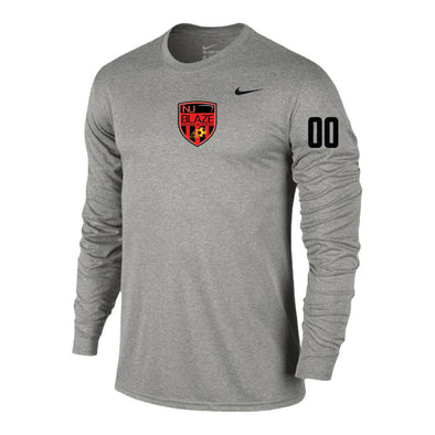 NJ Blaze Nike Legend LS Shirt Grey