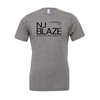 NJ Blaze (Club Name) Bella + Canvas Short Sleeve Triblend T-Shirt Grey
