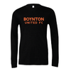 Boynton United (Club Name) Bella + Canvas Long Sleeve Triblend T-Shirt Heather Black