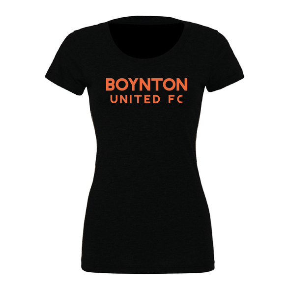 Boynton United (Club Name) Bella + Canvas Short Sleeve Triblend T-Shirt Solid Black