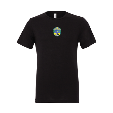 Brazilian Soccer Training (Patch) Bella + Canvas Short Sleeve Triblend T-Shirt Solid Black