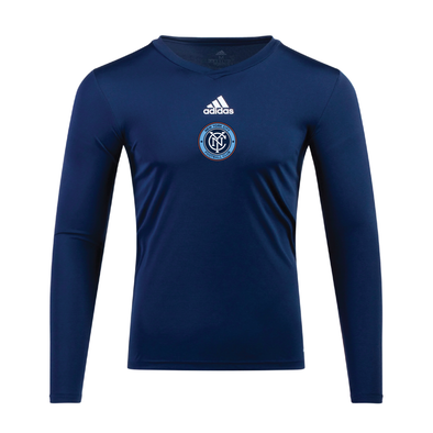 NYCFC Girls Program adidas Base Compression Tee Navy