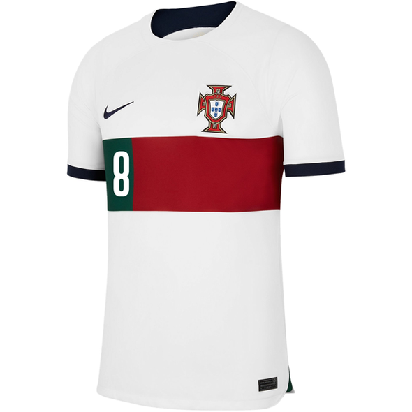 Men's Replica Nike Bruno Fernandes Portugal Away Jersey 2022