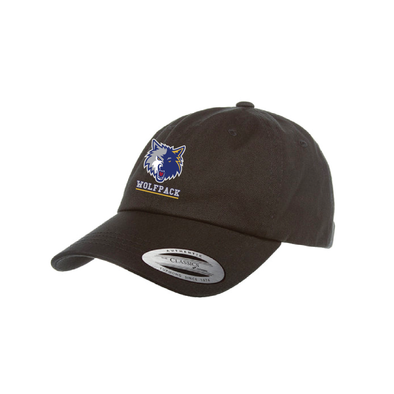 Wolfpack Baseball Yupoong Cotton Twill Dad Cap Black