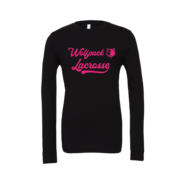Wolfpack Lacrosse AUTHENTICS Bella + Canvas Long Sleeve Triblend T-Shirt Black