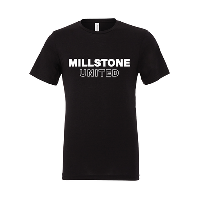 Millstone United (Club Name) Bella + Canvas Short Sleeve Triblend T-Shirt Solid Black