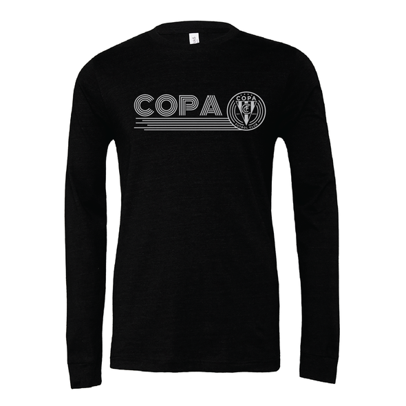 FC Copa (Club Name) Bella + Canvas Long Sleeve Triblend T-Shirt Heather Black
