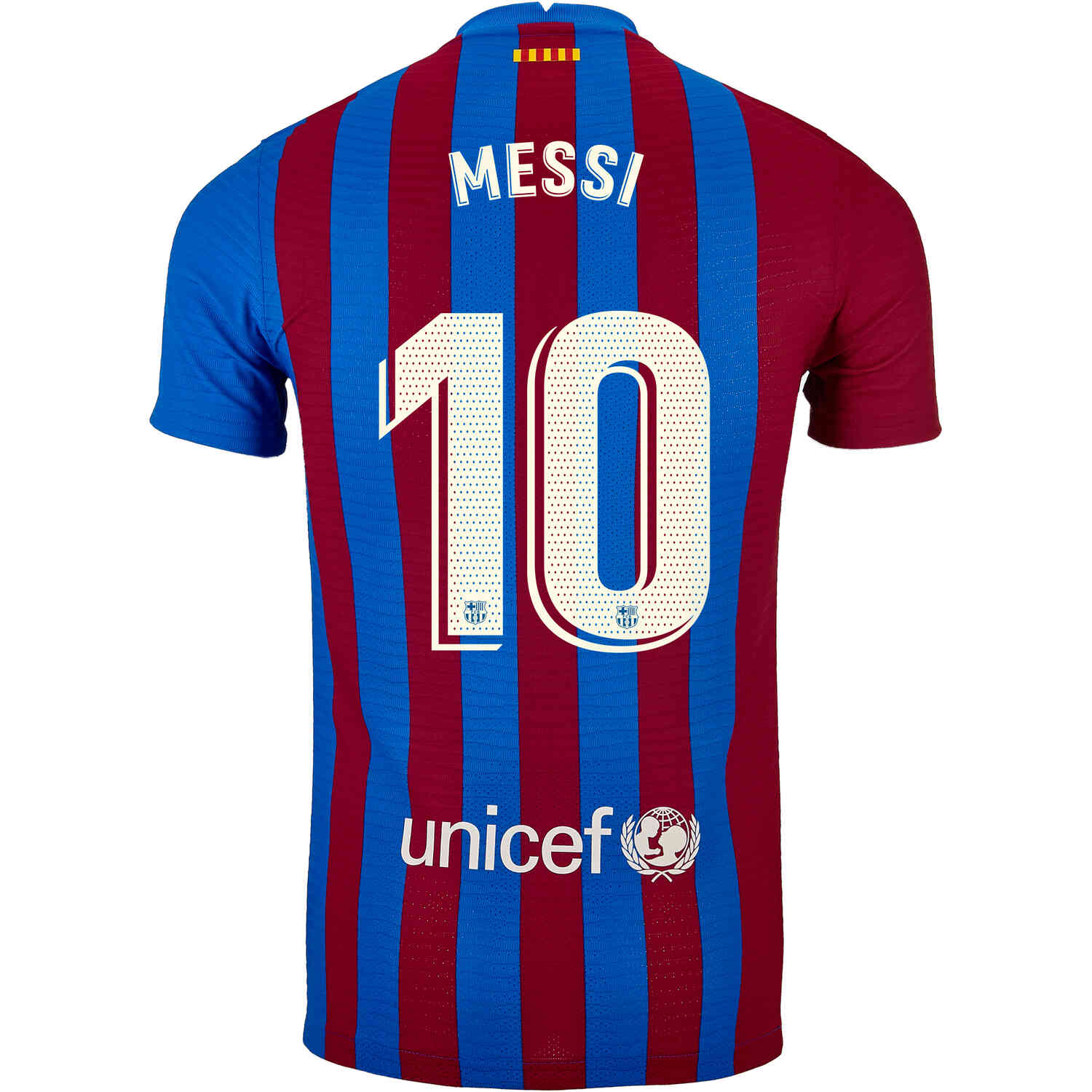 Nike Leo Messi 2021-22 FC Barcelona Home AUTHENTIC Jersey MENS