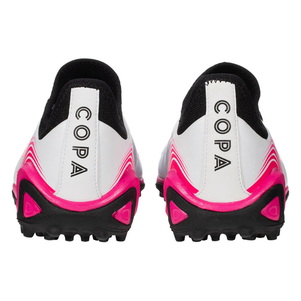 adidas Copa Sense .3 Turf Shoes- White/White/Shock Pink