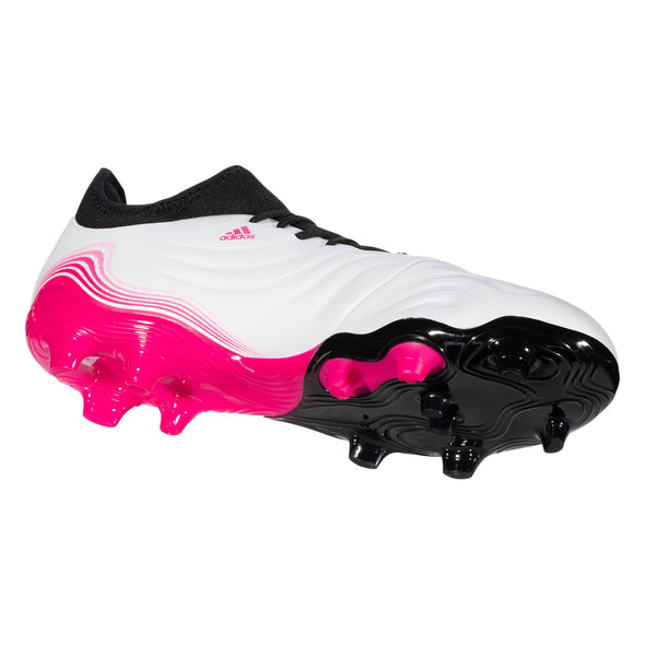 adidas Copa Sense .3 Firm Ground Cleats- White/White/Shock Pink