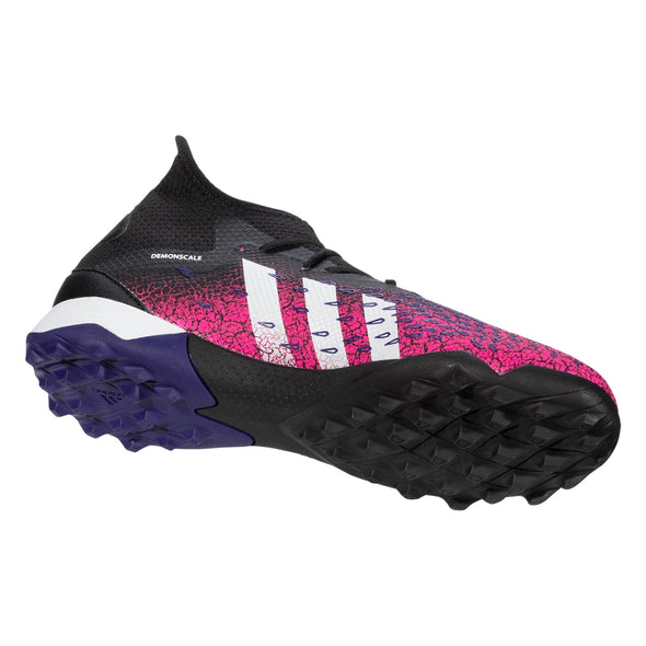 adidas Predator Freak .3 Turf Shoes - Black/White/Shock Pink