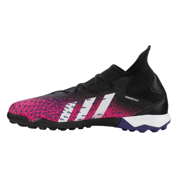 adidas Predator Freak .3 Turf Shoes - Black/White/Shock Pink
