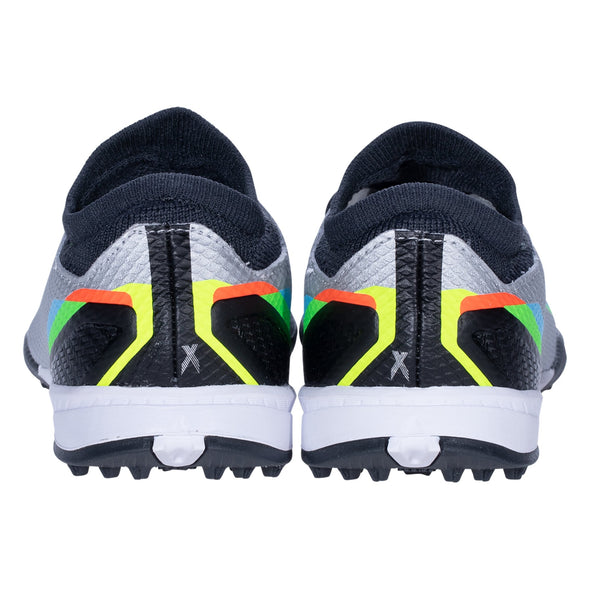 adidas X Speedportal.3 TF Junior Artificial Turf Soccer Shoe - Metallic Silver/Core Black/Solar Yellow