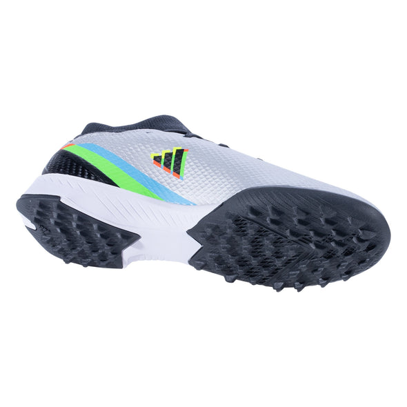 adidas X Speedportal.3 TF Junior Artificial Turf Soccer Shoe - Metallic Silver/Core Black/Solar Yellow