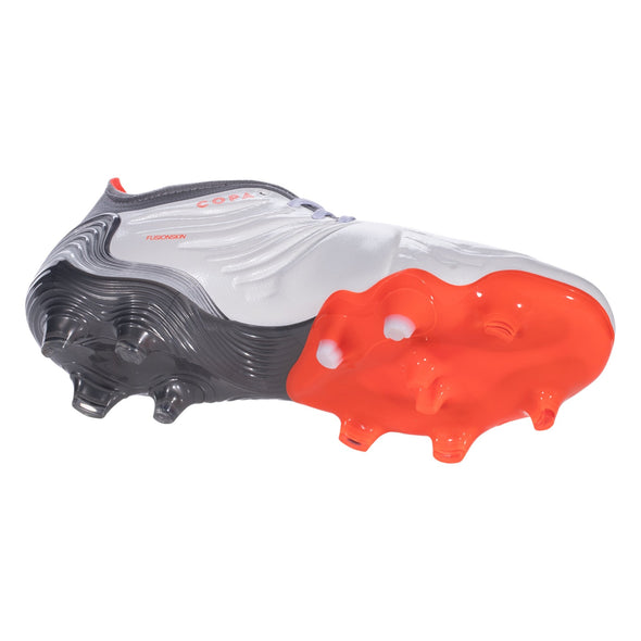 adidas Copa Sense .1 FG Firm Ground Soccer Cleat White/Metallic Iron/Solar Red