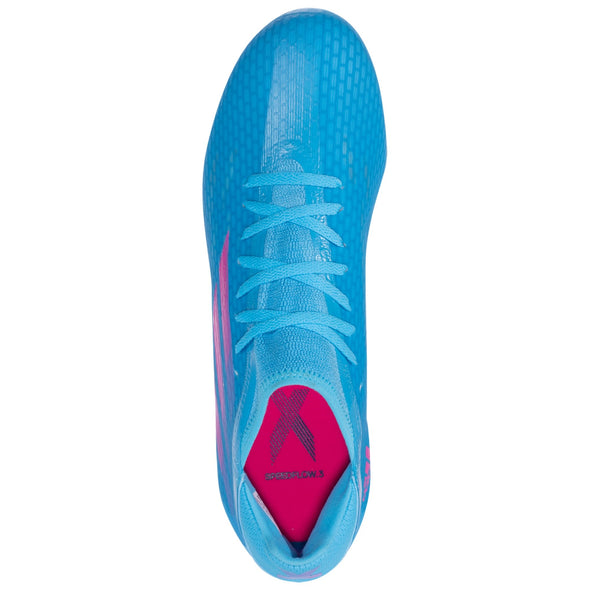 adidas X Speedflow.3 FG Firm Ground Soccer Cleats - SkyBlue/Pink