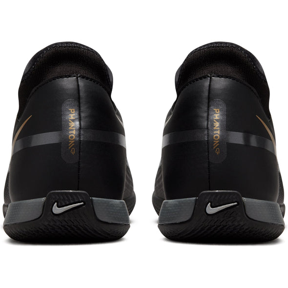 Nike Phantom GT2 Academy DF IC Indoor Soccer Shoe - Black/MetallicGrey/MetallicGold