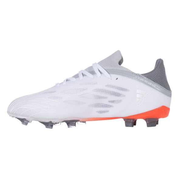 adidas X Speedflow .1 FG Junior Firm Ground Soccer Cleat - White/Metallic Iron/Solar Red