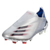adidas X Ghosted + Firm Ground Cleats - Silver Metallic/Core Black/Scarlet