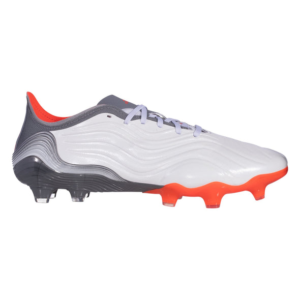 adidas Copa Sense .1 FG Firm Ground Soccer Cleat White/Metallic Iron/Solar Red