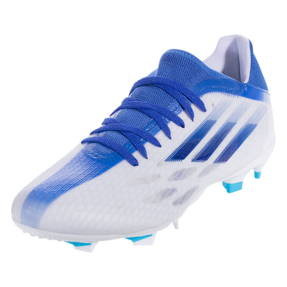 adidas X Speedflow.3 FG Firm Ground Soccer Cleats- Cloud White/Legacy Indigo/Sky Rush