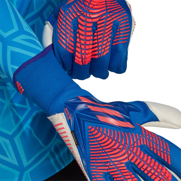 adidas Predator GL Pro Fingersave Goalkeeper Gloves - Blue/White/Red