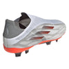 adidas X Speedflow+ FG Junior Firm Ground Soccer Cleat - White/Metallic Iron/Solar Red