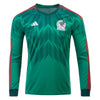 Men's Replica adidas Mexico Long Sleeve Home Jersey 2022