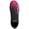 adidas Predator Freak + Junior Firm Ground Soccer Cleat -   Core Black/Cloud White/Shock Pink