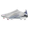 adidas X Ghosted + Firm Ground Cleats - Silver Metallic/Core Black/Scarlet