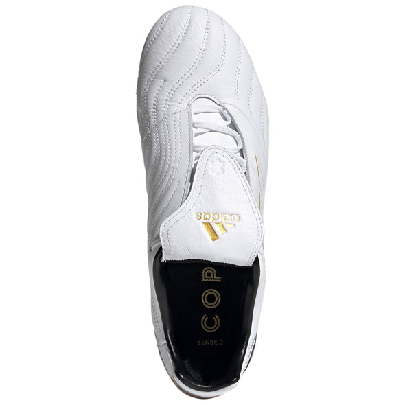 adidas Copa Kapitan .2 Firm Ground Soccer Cleats - Cloud White/Cloud White/Gold Metallic