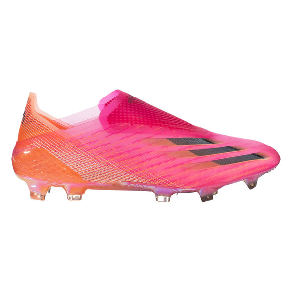 adidas X Ghosted + Firm Ground Cleats - Shock Pink/Core Black/Screaming Orange